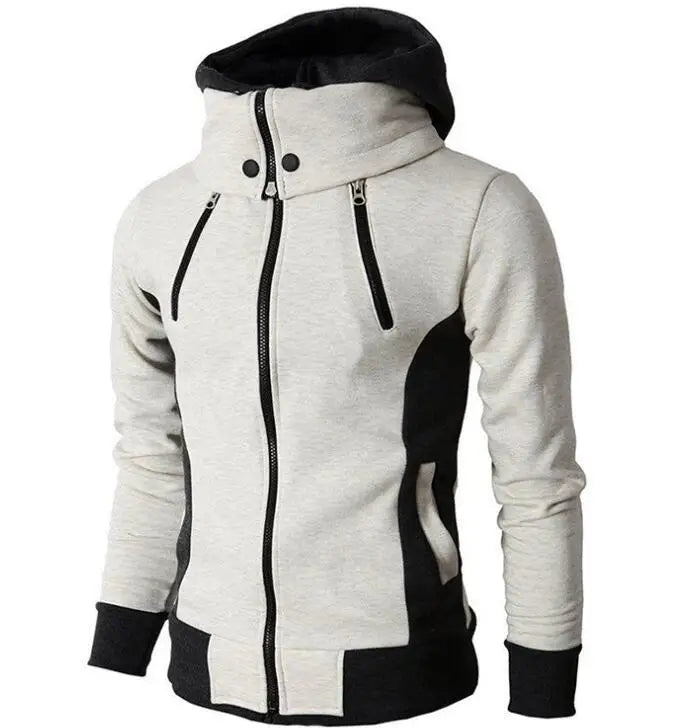 Men Zipper Tops With Hooded Sports Cardigan Casual Men's Slim Fitting Sweatshirt Winter Hoodie