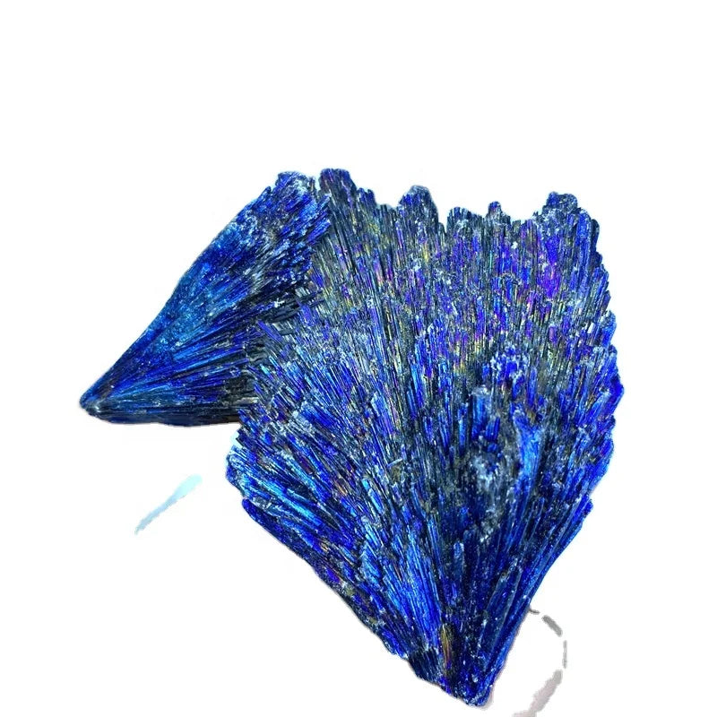 Wholesale Natural Healing Crystal Gemstone Electroplated Raw Aura Black Kyanite for Decoration