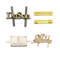 Wholesale Engraved Brand logo Metal Label Tags Custom Metal Name Plates With Pin for Handbags