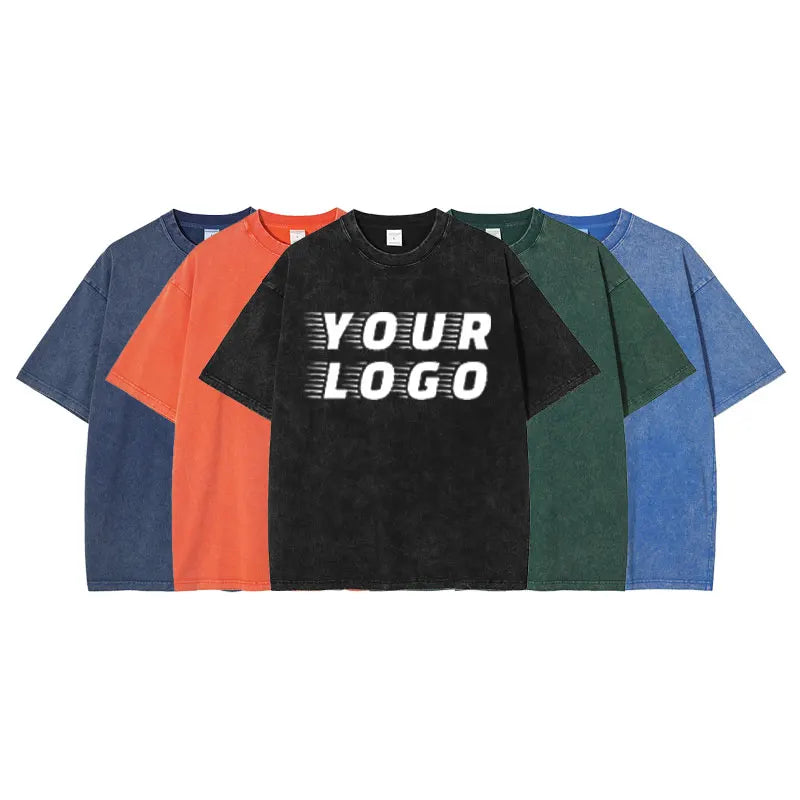 Wholesale New Best-selling Vintage Oversized T-shirt 100% Cotton Comfortable Fashion Street Blank Heavyweight Vintage T-shirt