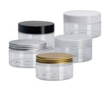 1 oz 2oz 4oz 30ml 40ml 50ml 60ml 80ml 100ml 120ml clear Plastic PET Jar Plastic Jar With Aluminium Lid Transparent Inner Seal
