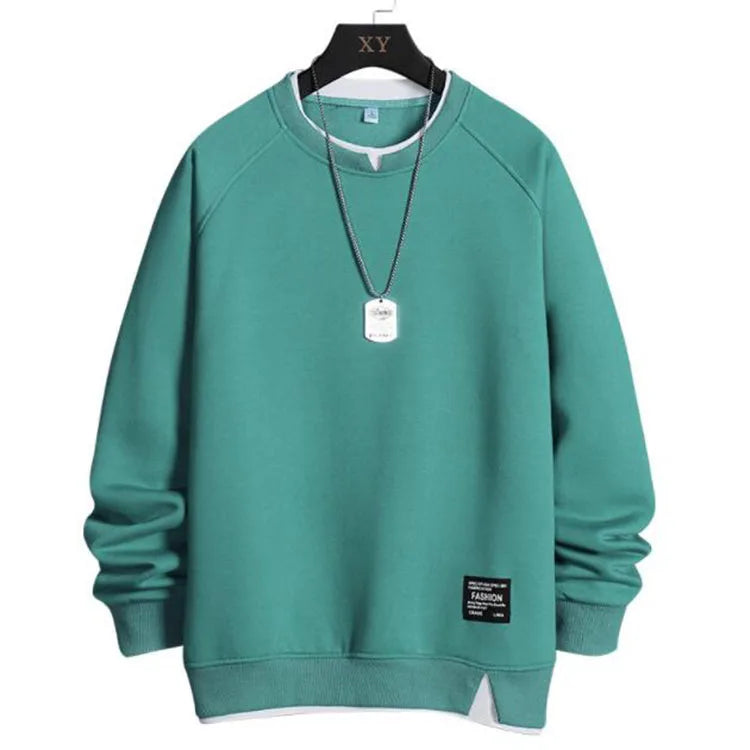 Streetwear Mens Casual Sweatshirts Harajuku Solid Color Fashion Male O-Neck Sweatshirt Hip Hop Hoodies