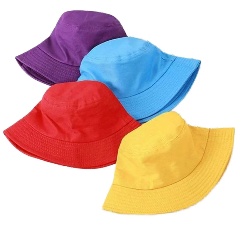Wholesale Casual Sun Bucket Hats 100% Cotton Blank Sun Protection Fishing Ski Cycling Party Unisex Spring Summer