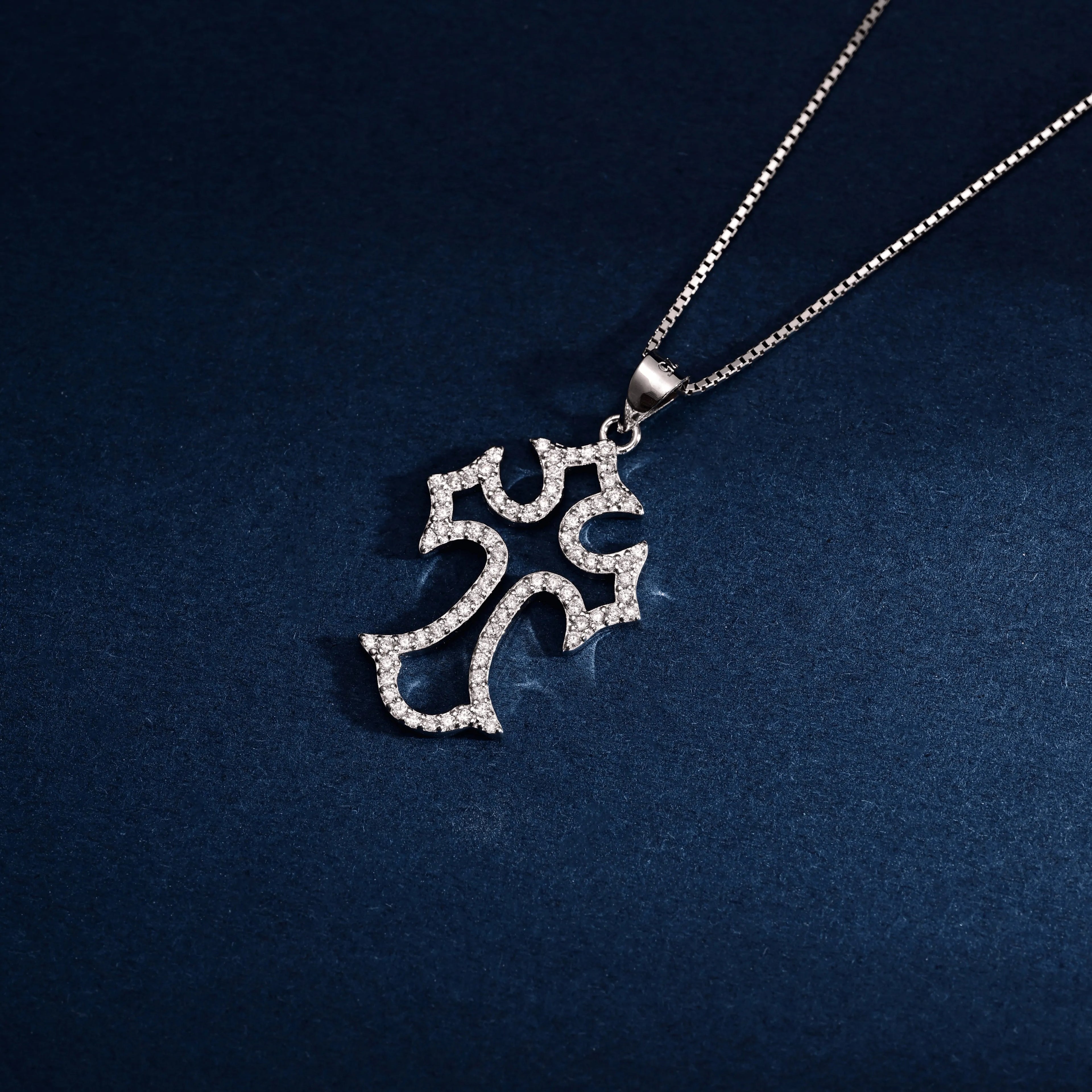 Wholesale Pendant Jewelry Rhodium Plated Cross God Retro Pendant 925 Sterling Silver Fine Jewelry Pendant