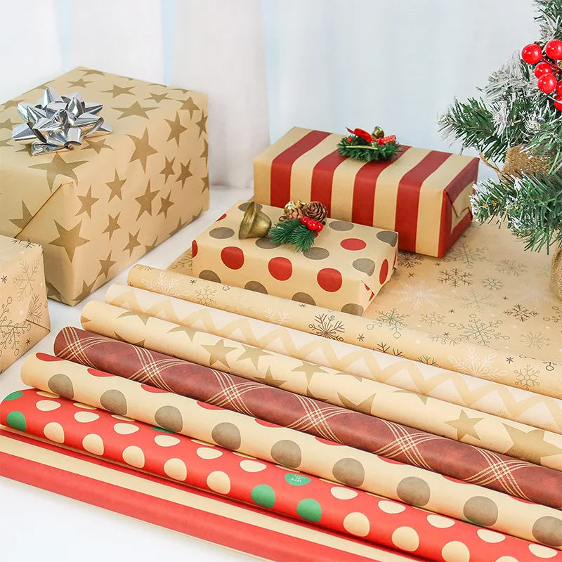 80gsm Thick Christmas Packaging Paper Kraft Packaging Paper