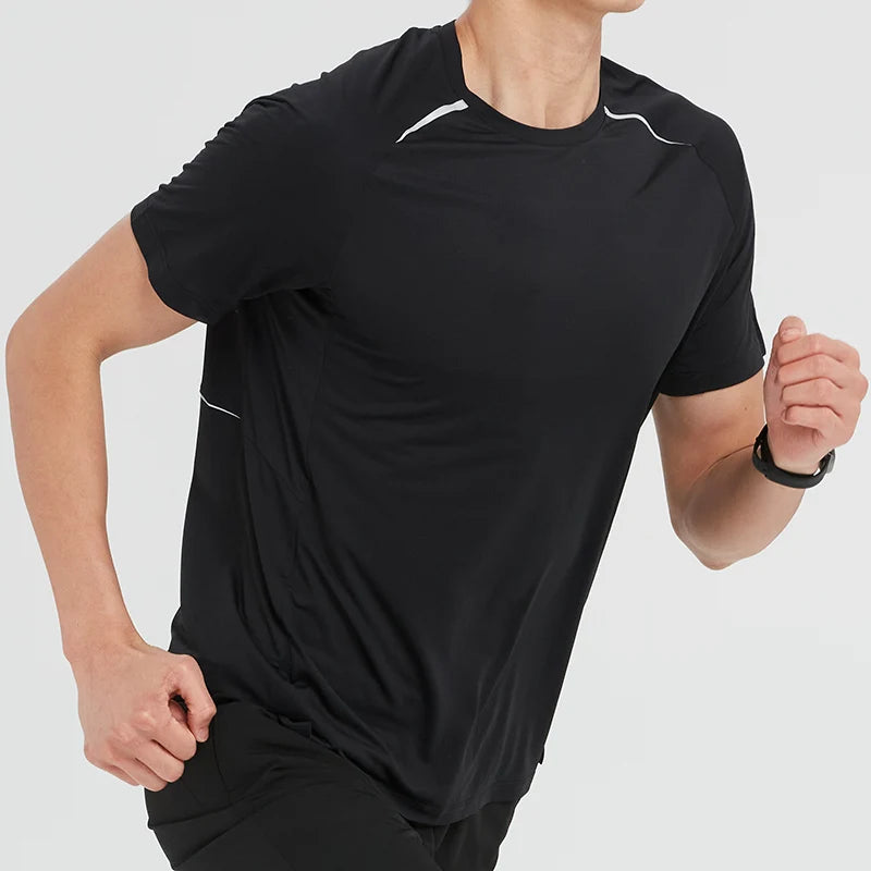 Custom Logo Soft Quick Dry Fitness Tops O Neck Men's Sport T-shirts