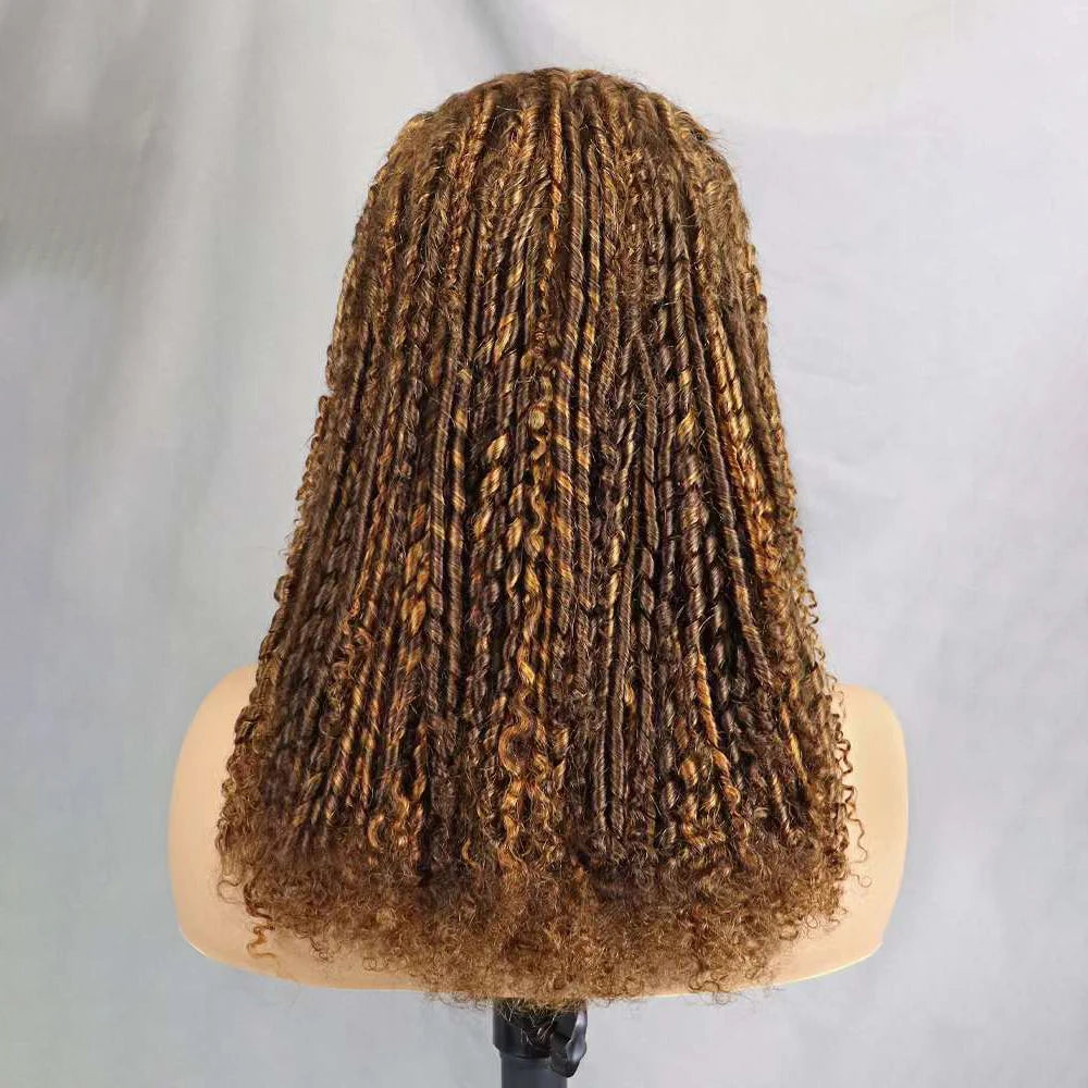 Wholesale 250% Glueless Raw Virgin Human Hair Wig 4/30 Colored 13x4 Transparent Lace Frontal Long 12A Small Chopstick Roll