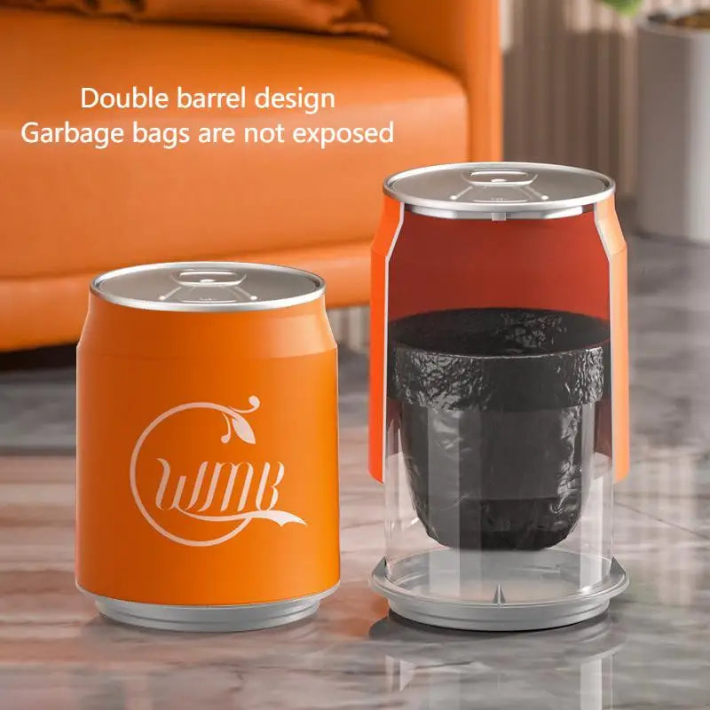 New Double-Layer Large PP Storage Bucket Cola Trash Can with Cover and Wheels for Household Use in Living Room Bathroom