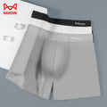 Miiow Ice Silk Mens Underwear Quick-Drying Sports Run Men's Breathable Long Leg Boxer Brief Undies