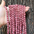 Bulk Gem Stone Loose pink Red Quartz Stone Beads Round Healing Crystal Loose Gemstone Beads Rhodonite for Jewelry Making