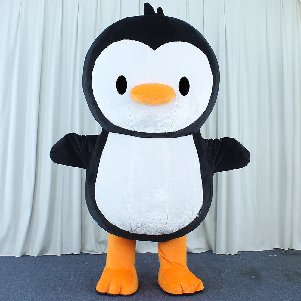 Wholesale Realistic Penguin Mascot Costume Inflatable Plush Material for Outdoor Parties and Games Fancy Dress Party Game