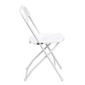 White Plastic Folding Chair for Outdoor Wedding Event Rental Heavy Duty Portable Party Chair for Banquet Ceremony