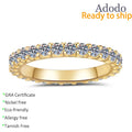 Fashion Fine Jewelry 925 Sterling Silver Rhodium Plated Shiny Sparkle VVS Moissanite Women Jewellery Rings for Daily Life