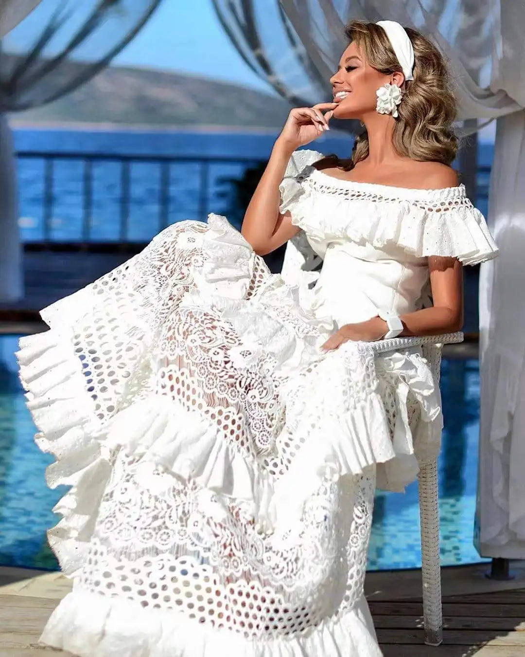 Haute Guipure Designer Guipure Lace Crotchless Fabric