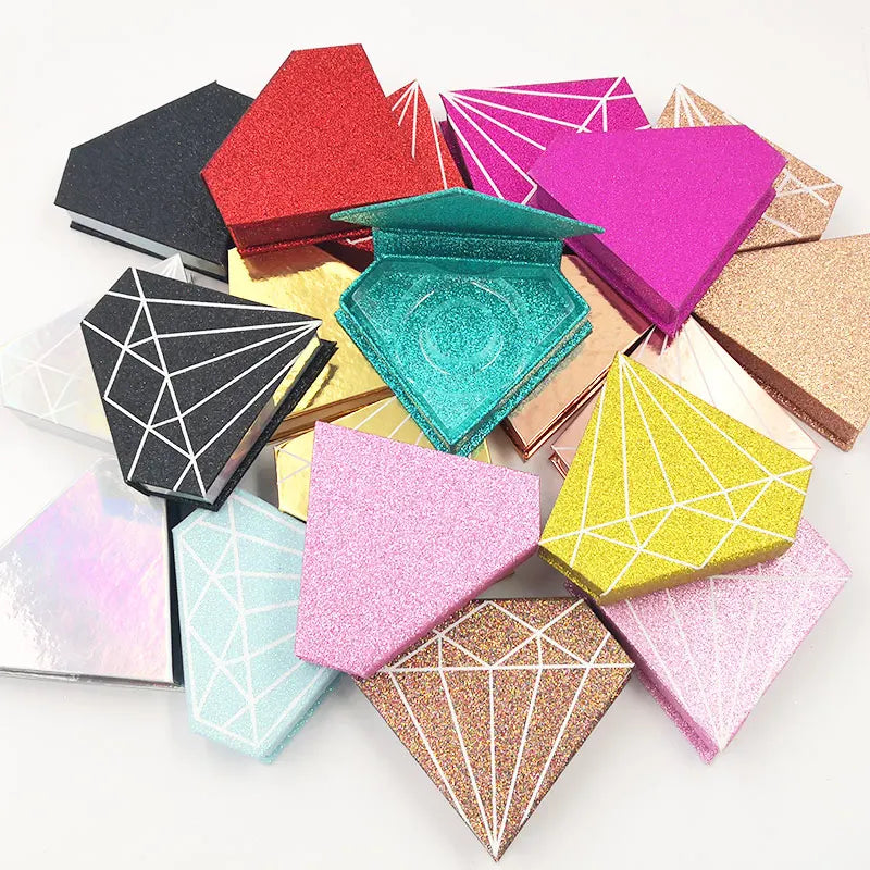 Custom Eyelash Packaging Diamond Private Label Eyelash Package Custom Eyelash Boxes With Your Logo