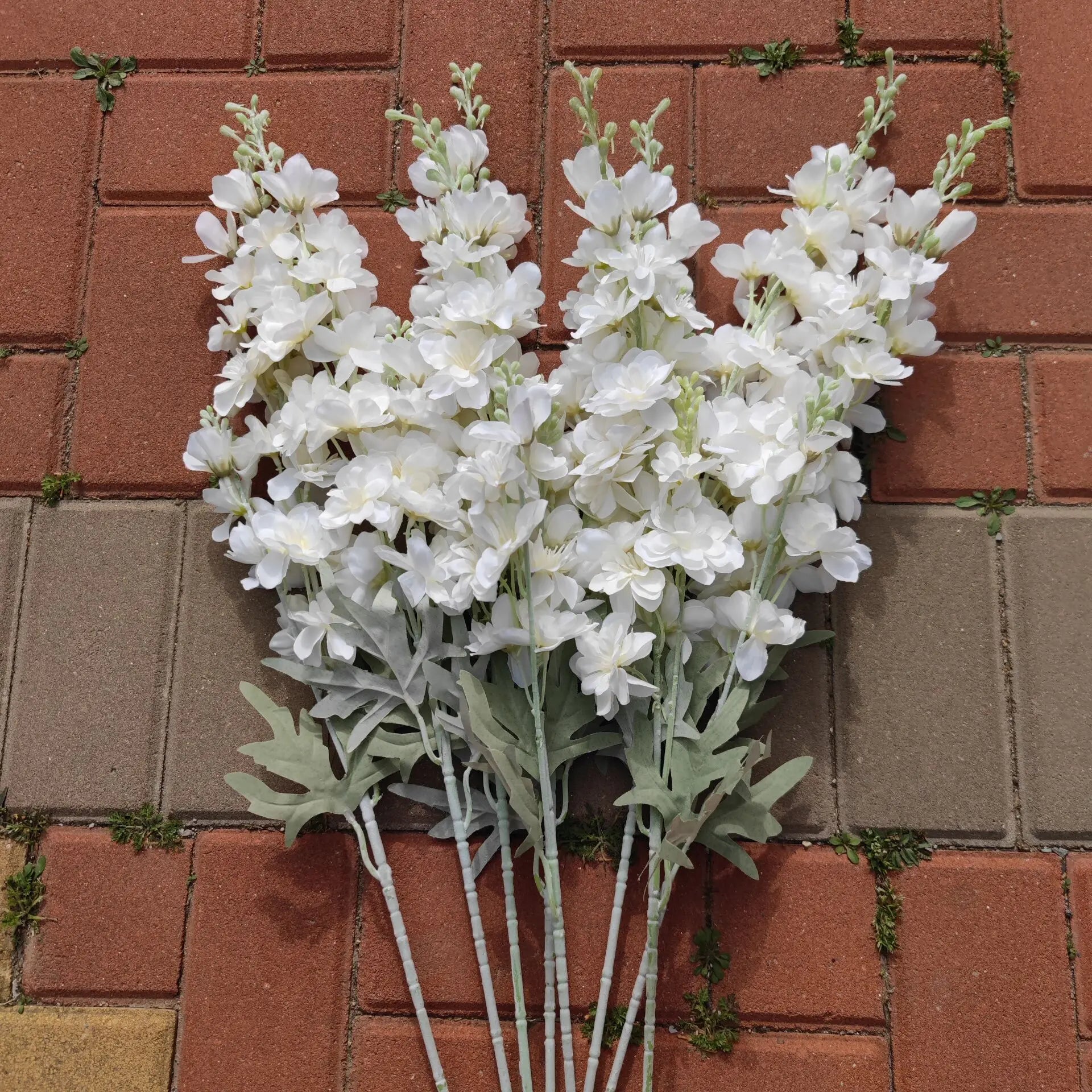 Wholesale Cheap Silk Flowers White Delphinium Real Touch Delphinium Artificial Flower