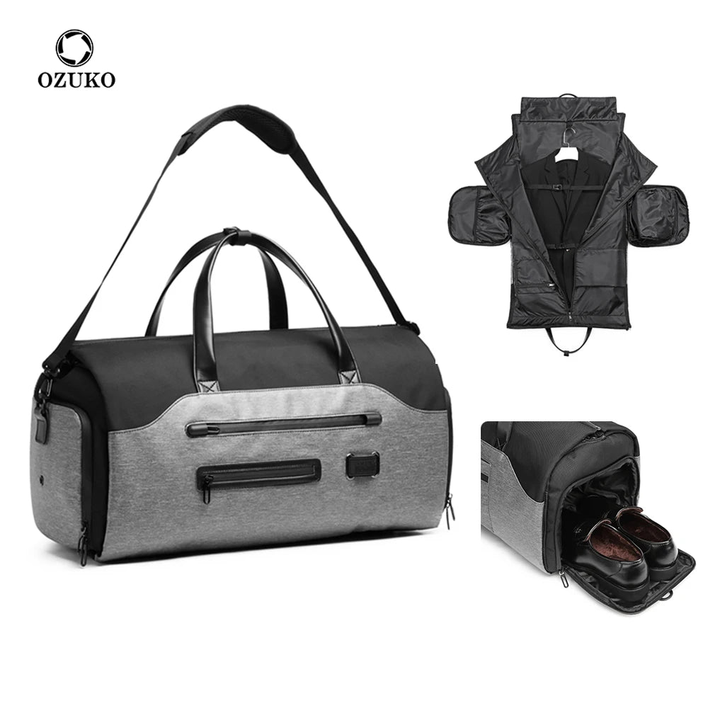 For Travel Shoe Storage Bag Sports Shoulder Foldable Suit Business Waterproof Zipper Portable Lightweight Backpack