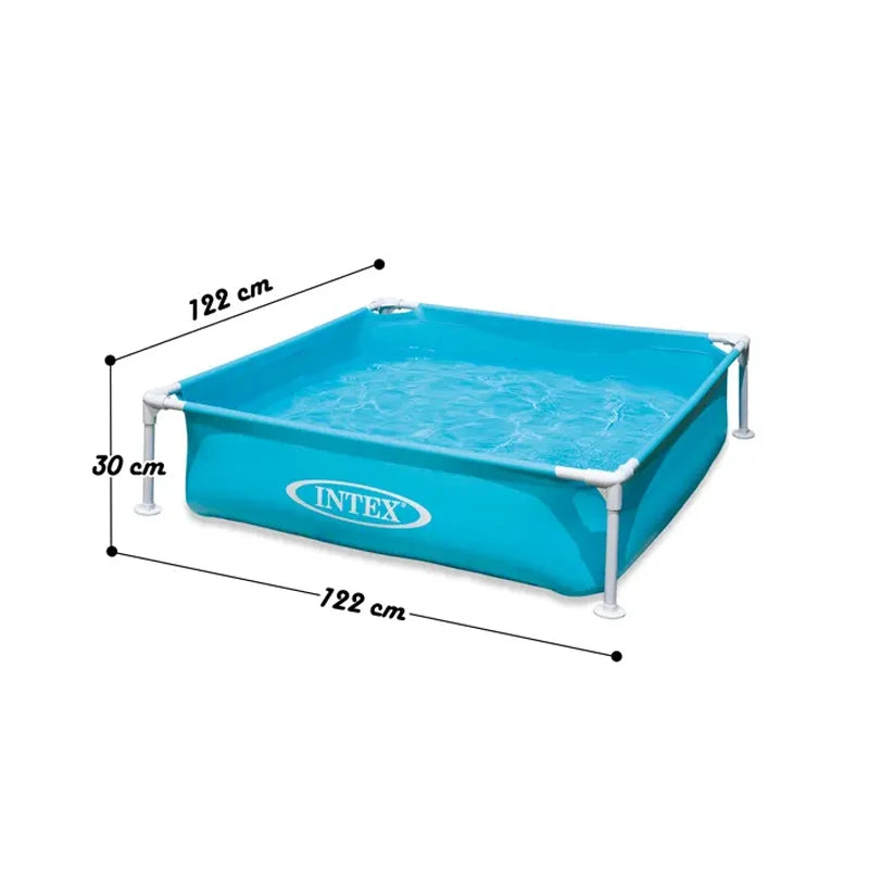INTEX 57173 Piscinas Desmontables Mini Size 122cmX122cmX30cm Square Frame Swimming Pool for Kids Pets