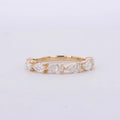 Starsgem Customized Jewelry Pear Cut Lab Grown Diamonds 10k 14k 18k Yellow Gold Rings