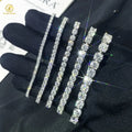 Wholesale Custom Shiny Jewelry 925 Sterling Silver D VVS Mossanite Diamond Hand Chain Charm Tennis Bracelet for Girl