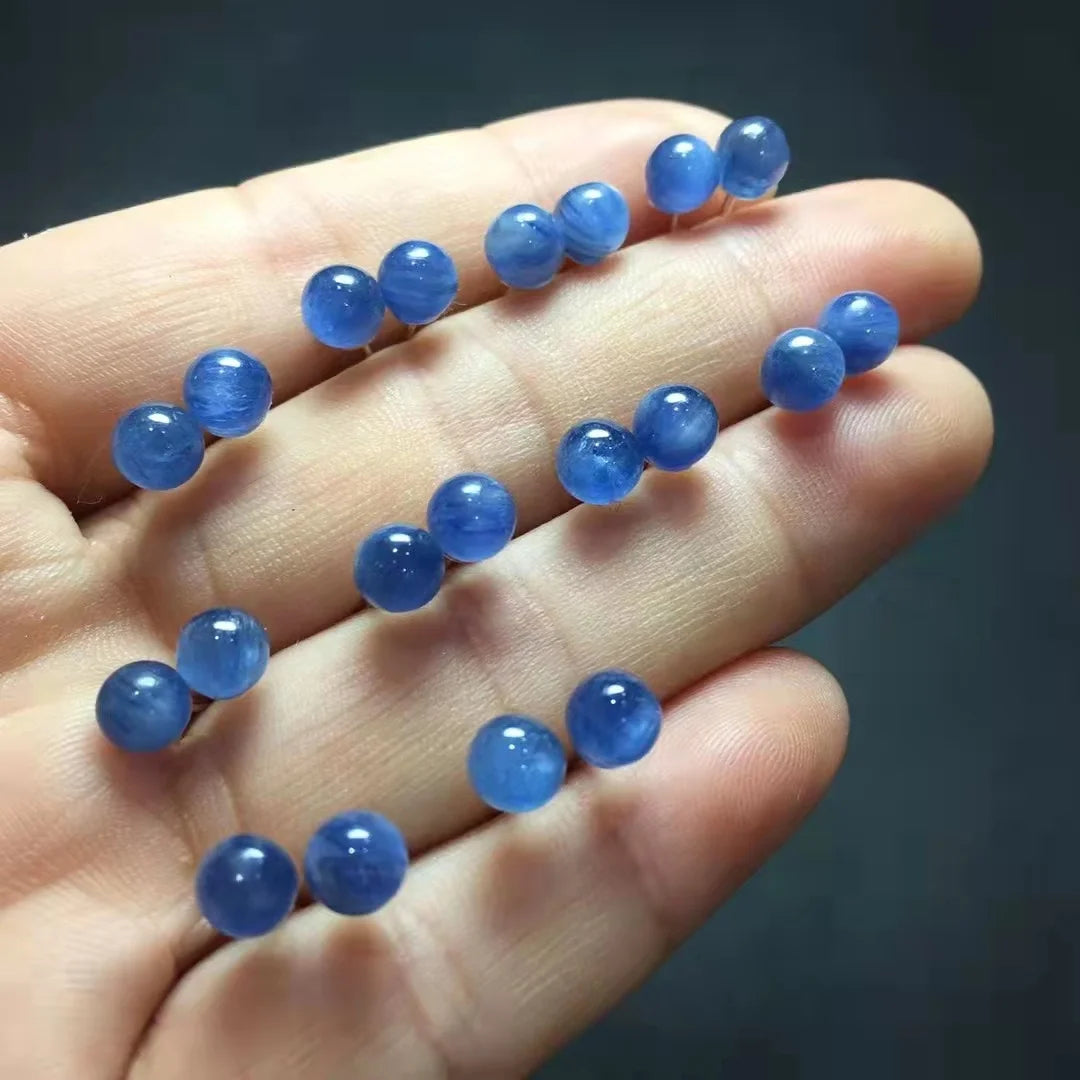 Healing Gemstone Stone Fine Jewelry Natural Raw Crystal Kyanite Bead 925 Sterling Silver Earrings for Women