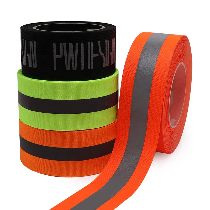 100% Polyester Reflective Strip Ribbon Webbing Fabric Tape with High Reflectivity for Safety Fashion Clothing & Accessories