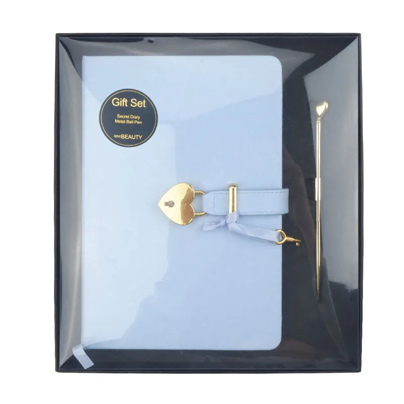2020 Premium Corporate Set Gift Sets for Women Valentine Gifts Girls Lock+ Key Notebook and Pen Gift Set