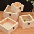 Exquisite Wooden Jewelry Flowers Storage Box with Glass Lid Handmade Christmas Gift Packing Gift Box
