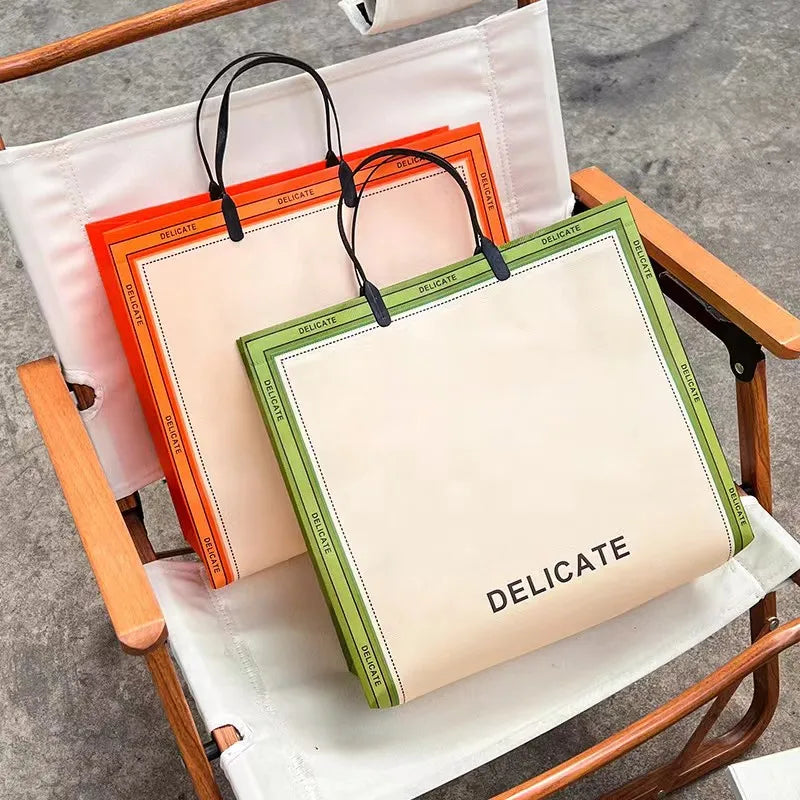 Hot Selling Promotional Logo Printed Foldable Reusable Shopping Tote Non Woven Bag With Handle 47*36*10cm
