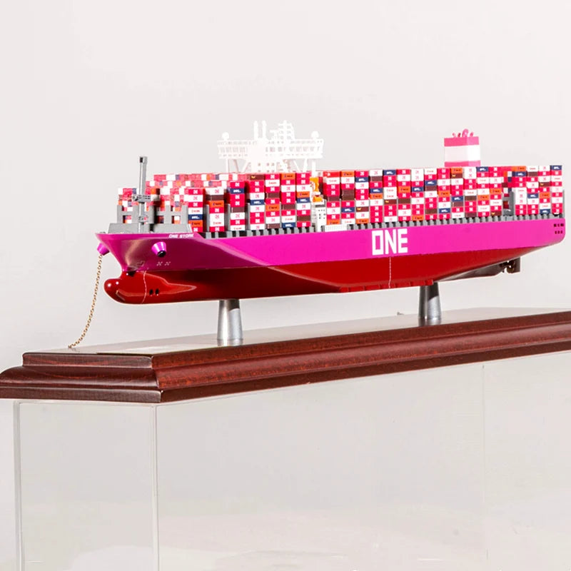 Center Table Decor Luxury Custom Business Gift Souvenirs Japan One Line Diy Container Ship Model Scale Cargo Boat Models