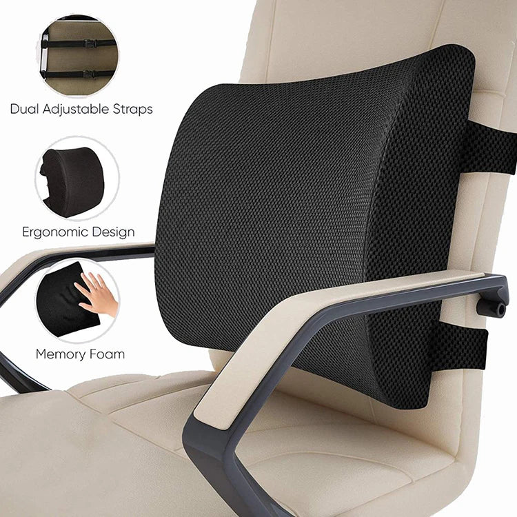 Wholesale New Premium EVA Foam Filling Office Car Chair Multifunction Lumbar Back Support Belt Cushions Adjustable for Neck Back