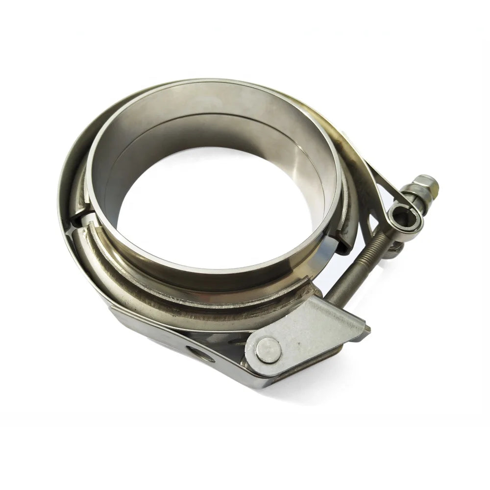 1.75'' Stainless Steel 304 Exhaust Pipe Quick Release V Band Clamp Flange Kit Quick Open Clamp