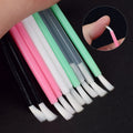AOQI High Quality Black.clear Transparent Handle Mini Lip Wand Brush Disposable Lip Applicator Nylon Hair Brush