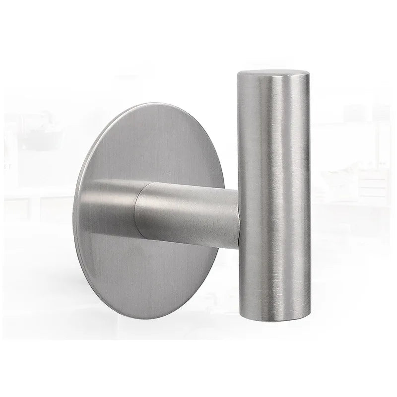 Modern Stainless Steel No Drilling Hook Wall Mount Bathroom Coat Towel Robe Hanger Viscose Rack Hook