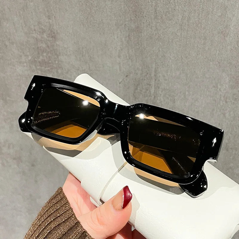 Fashion Women Men Sun Glasses Outdoor Shades Classy Elegant Vintage Retro Style Sunglasses Thick Square Black Frame