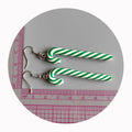 Colorful Christmas Candy Cone Earrings 100pairs/lot Facoty Supply Xmas Paty Handicraft Drops Earring for Girls Women Jewelry