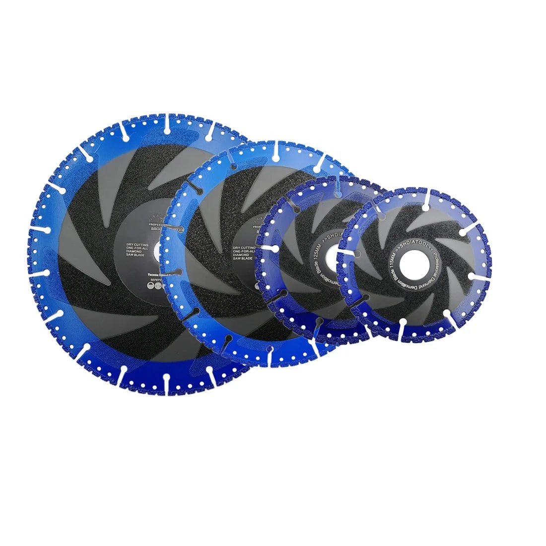 4.5''/5''/6''/7''/9'' Vacuum Brazed Multi Purpose Diamond Cutting Disc Segment Saw Blade Cutting Blade for Iron Rebar Metal