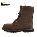 Custom Crazy Horse Leather Half Knee Cowboy Safety Boots EN20345 S3 Steel Toe Good Welt Year for Mining Oil Field Summer Winter