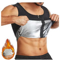 Men Shape Wear Weight Loss Neoprene Sauna Sweat Waist Trainer Corset Tank Top Vest with Zipper