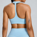 Fashion High Quality Women Yoga Sports Bra Custom logo Gym Workout Halter Sports Bra for Women