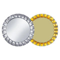 Wholesale Wedding Events Decoration 13 Inch Jeweled Diamond Mirror Glass Charger Plates