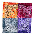 Wholesale Custom 100% Cotton Tie Dye Headbands Square Scarf & Handkerchiefs in Hip Hop Style Bandana Bandannas