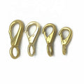 Solid Brass Oval Ring Lobster Clasp Claw Lobster Snap Clasp Hook for Straps Bags Belting Leathercarft