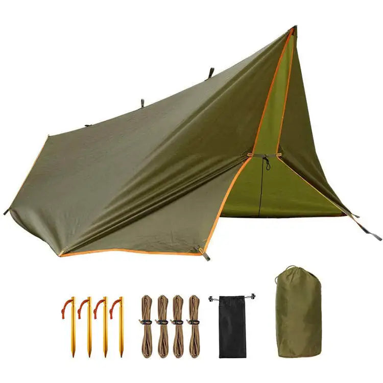 WOQI Sunshelter Large Beach Fly Tent Beach Sunshade Tent Multi Use Large Beach Tarpwaterproof Rainfly Sunshade Fly Tarp MegaBDM