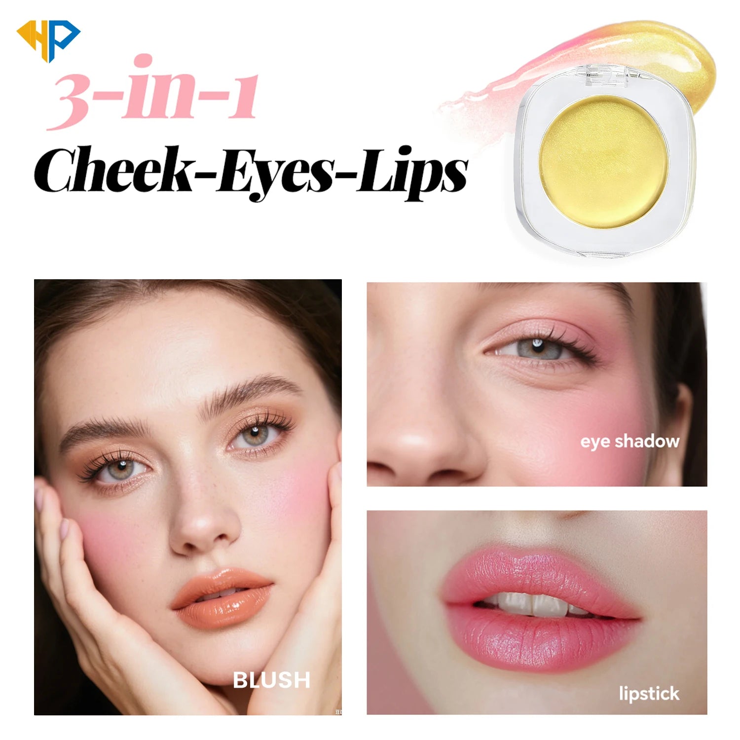 High Pigmented Vegan Glossy Blush Palette Custom logo 2in1 Blush Private Label High Quality Makeup Pocket Blush Creme