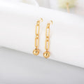 2024 High Quality Modern Fashion Trend Design Personality Chain Ball  Paperclip Earring