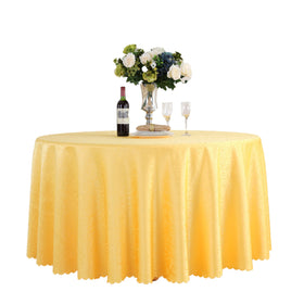 Wrinkle Free Fabric Washable Polyester Jacquard Table Cover for Dining