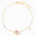 Korean Heart Moon Star 18k Gold Girls Bracelet Small Design Simple Trend Copper Hand Jewelry Zircon Bracelet for Women