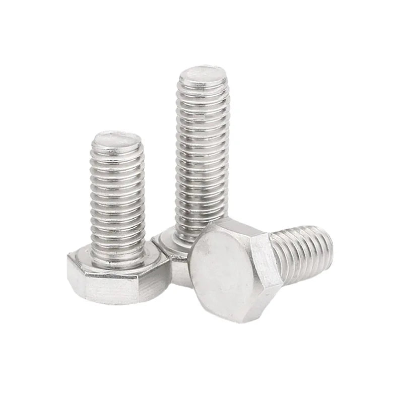 GB5783 A2-70 M4 12mm Hex Bolt Plain Stainless Steel 304 Hex Head Bolt