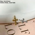 Vintage Pattern Cross Charms 14K Gold Filled Material for Necklace Bracelet DIY Jewelry Making Accessories Pendants